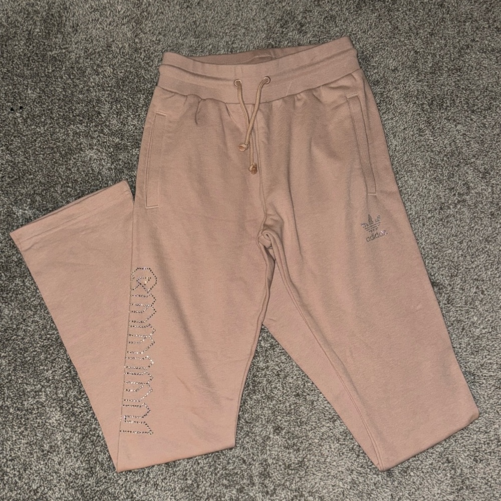 adidas originals rhinestone sweatpants sz xs
